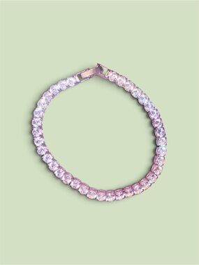 Cubic Zirconia 4mm - Rose Gold - Link Tennis Bracelet